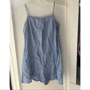 H&M Stripped Short Jumpsuit